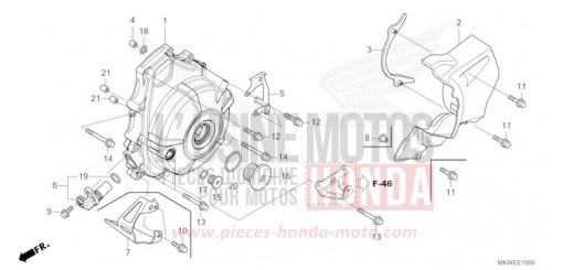 COUVERCLE DE GENERATEUR C.A. NC750XAS de 2025